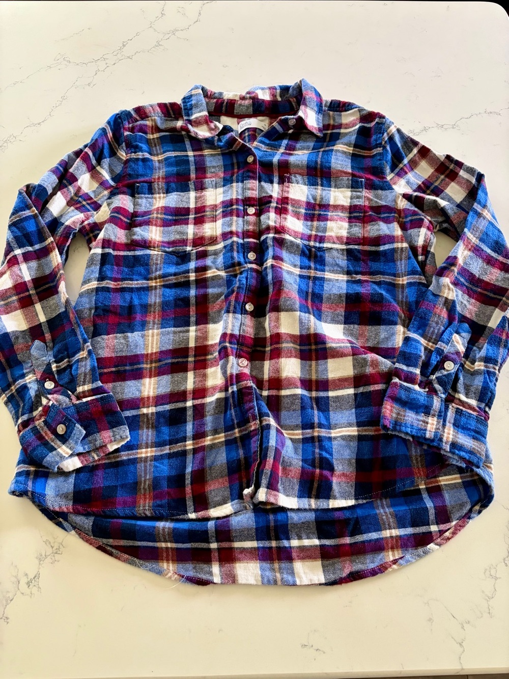 croft & barrow Plaid Button-Down Flannel Shirt - Women’s Medium